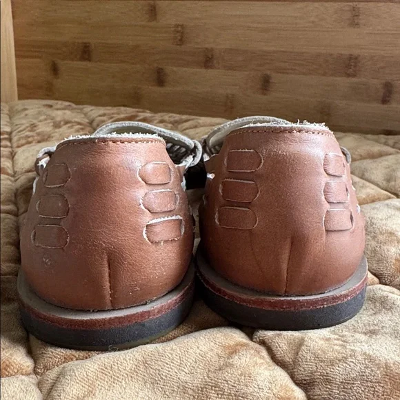 Nisolo Women's Tan Huarache Flats - Picture 4 of 7